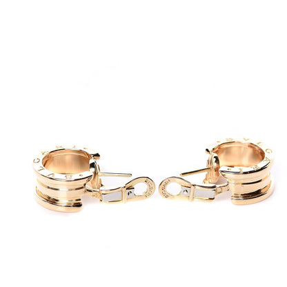 Bulgari 18K Yellow Gold B.Zero1 Hoop Earrings 3 of 4