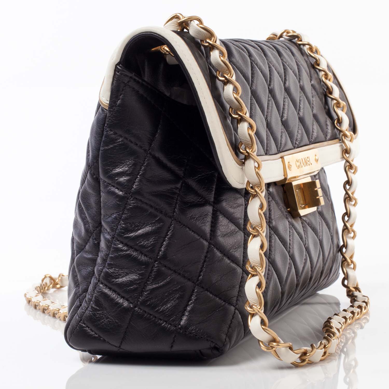Chanel Glazed Calfskin Mademoiselle Flap 3 of 9
