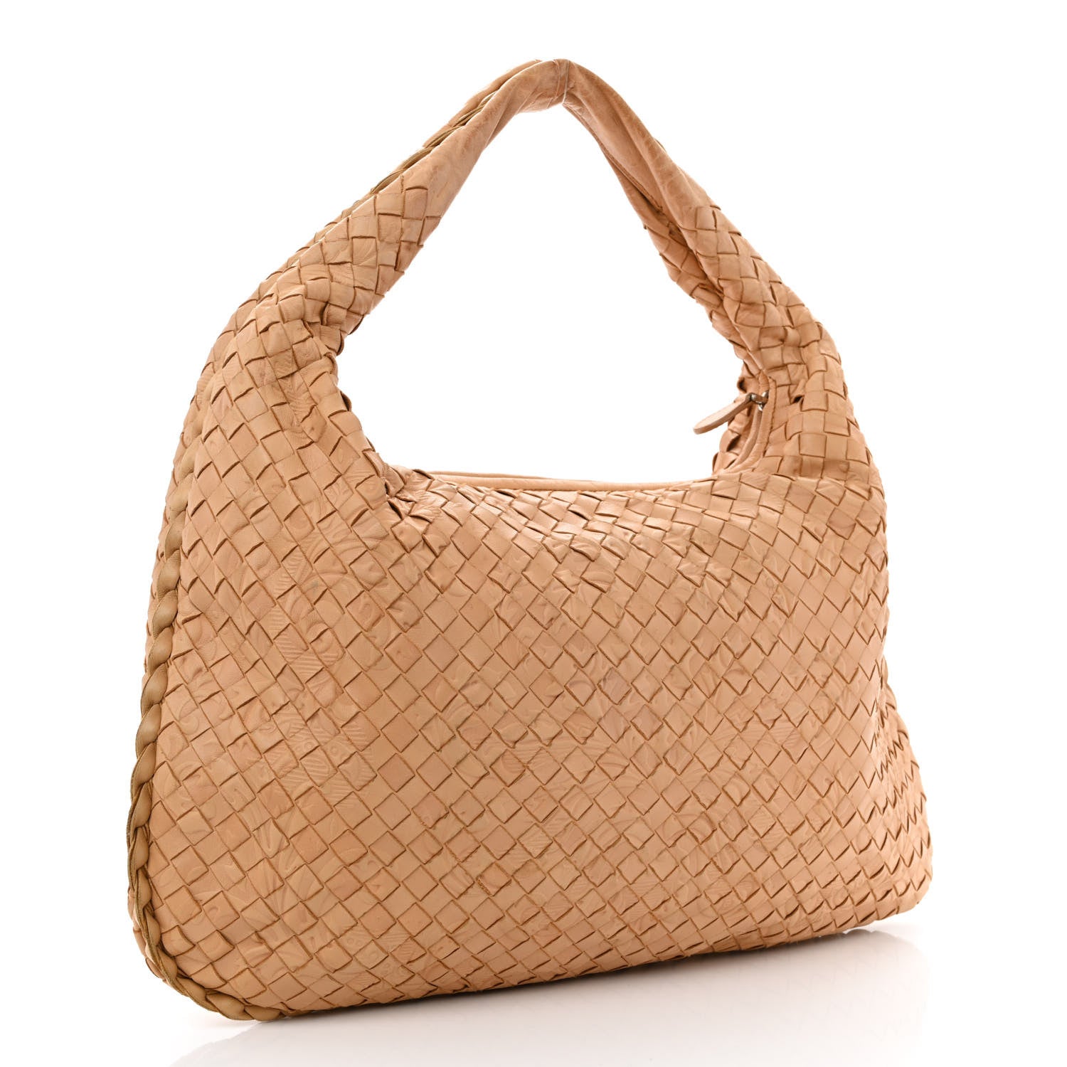 Bottega Veneta Nappa Intrecciato Embossed Medium Veneta Hobo Camel 2 of 9