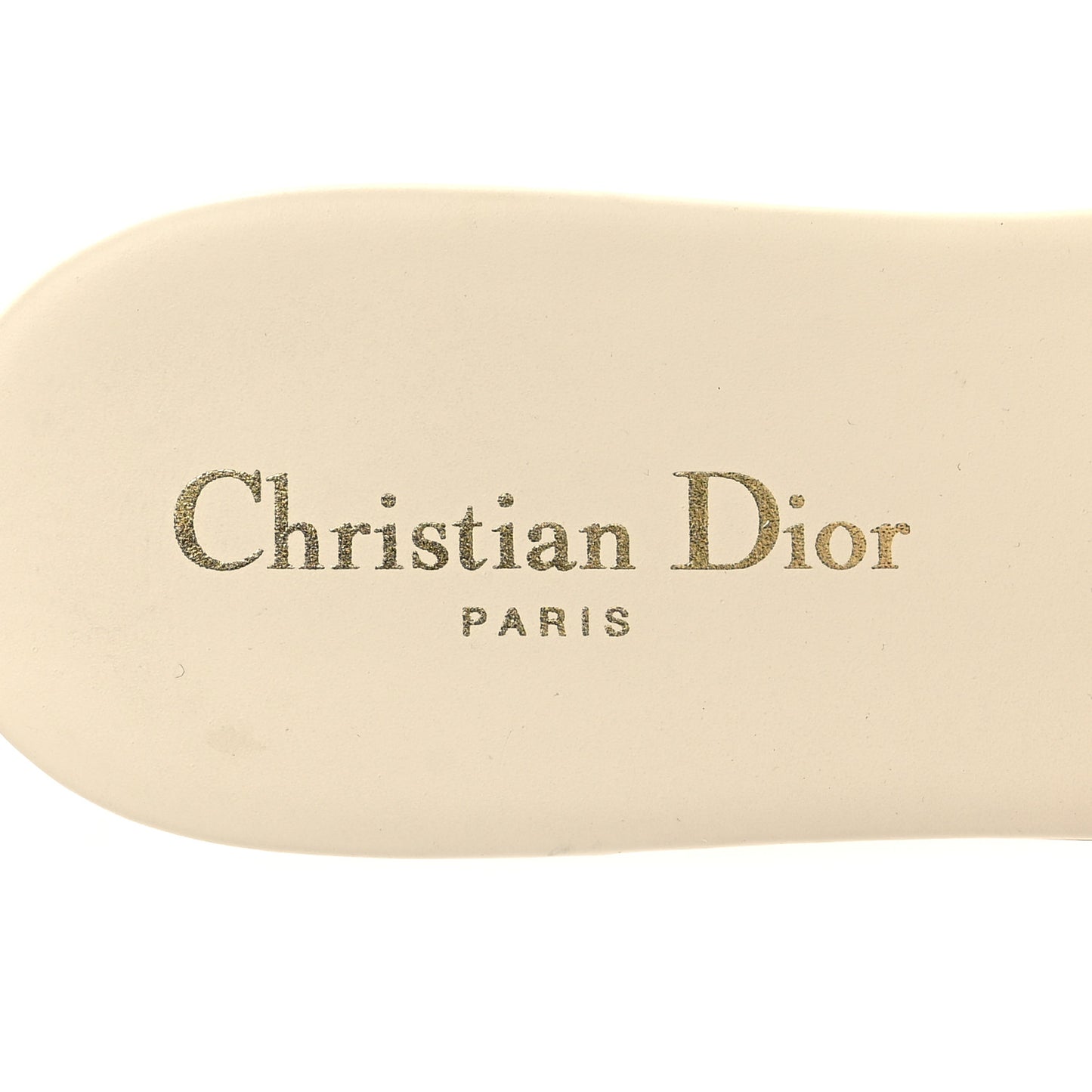 Crystal Calfskin D-Club Mule Sandal 39 White