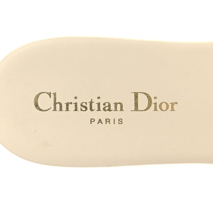 Christian Dior Crystal Calfskin D-Club Mule Sandal 39 White 8 of 9