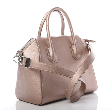 Givenchy Metallic Sugar Goatskin Small Antigona Light Pink 3 of 13