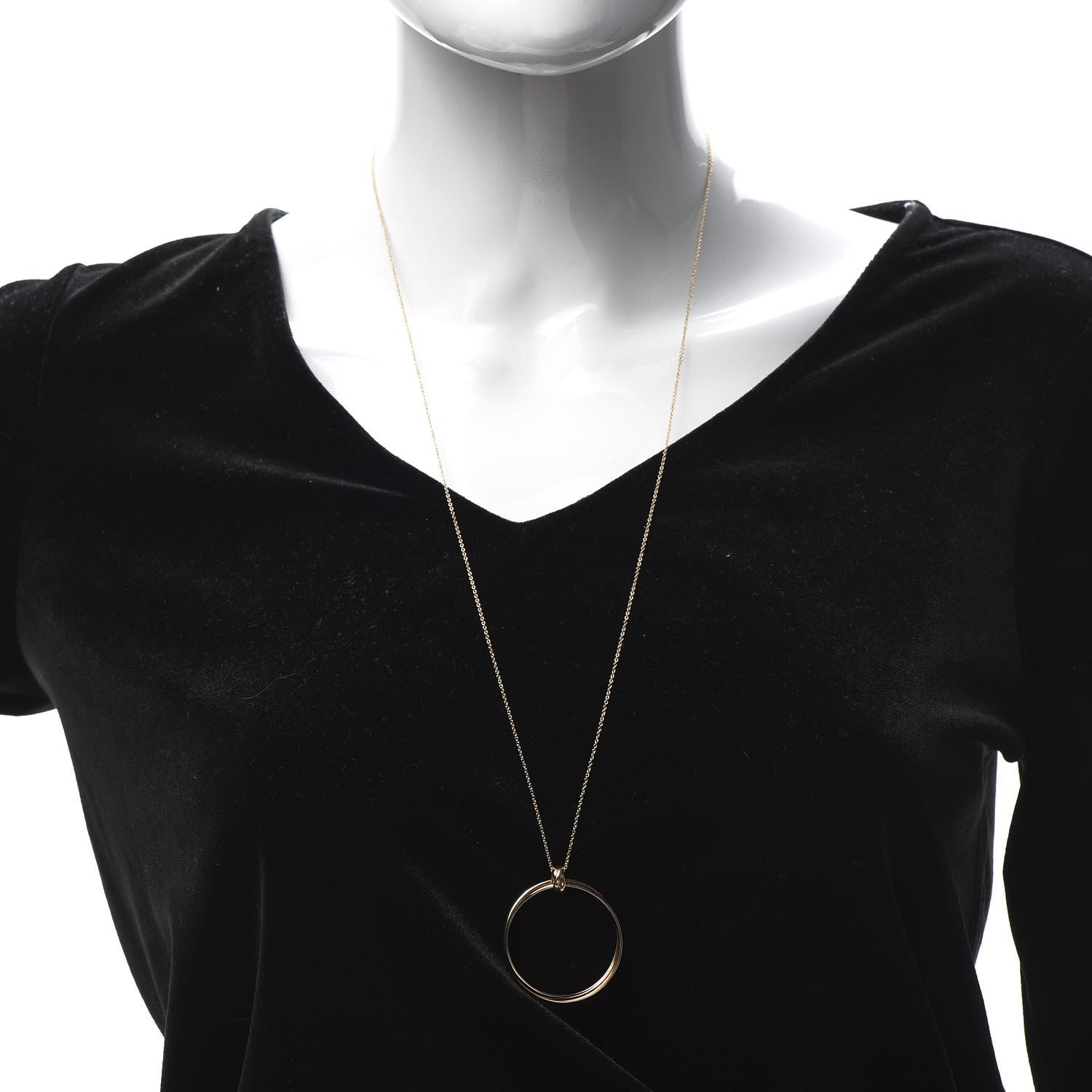 Tiffany 18K Rose Gold Large Paloma's Melody Circle Pendant Necklace 2 of 8