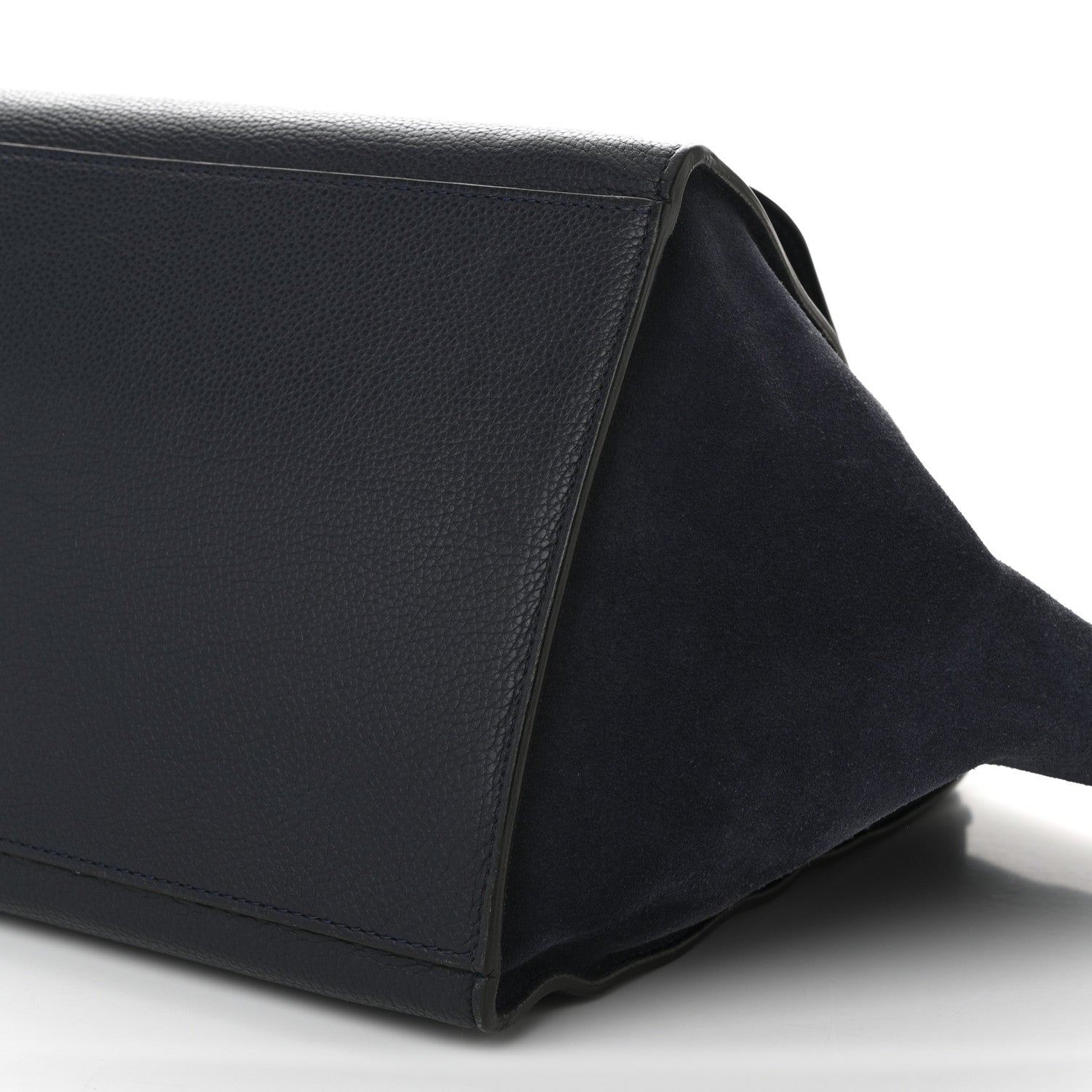 Celine Drummed Calfskin Suede Large Trapeze Navy 9 of 9