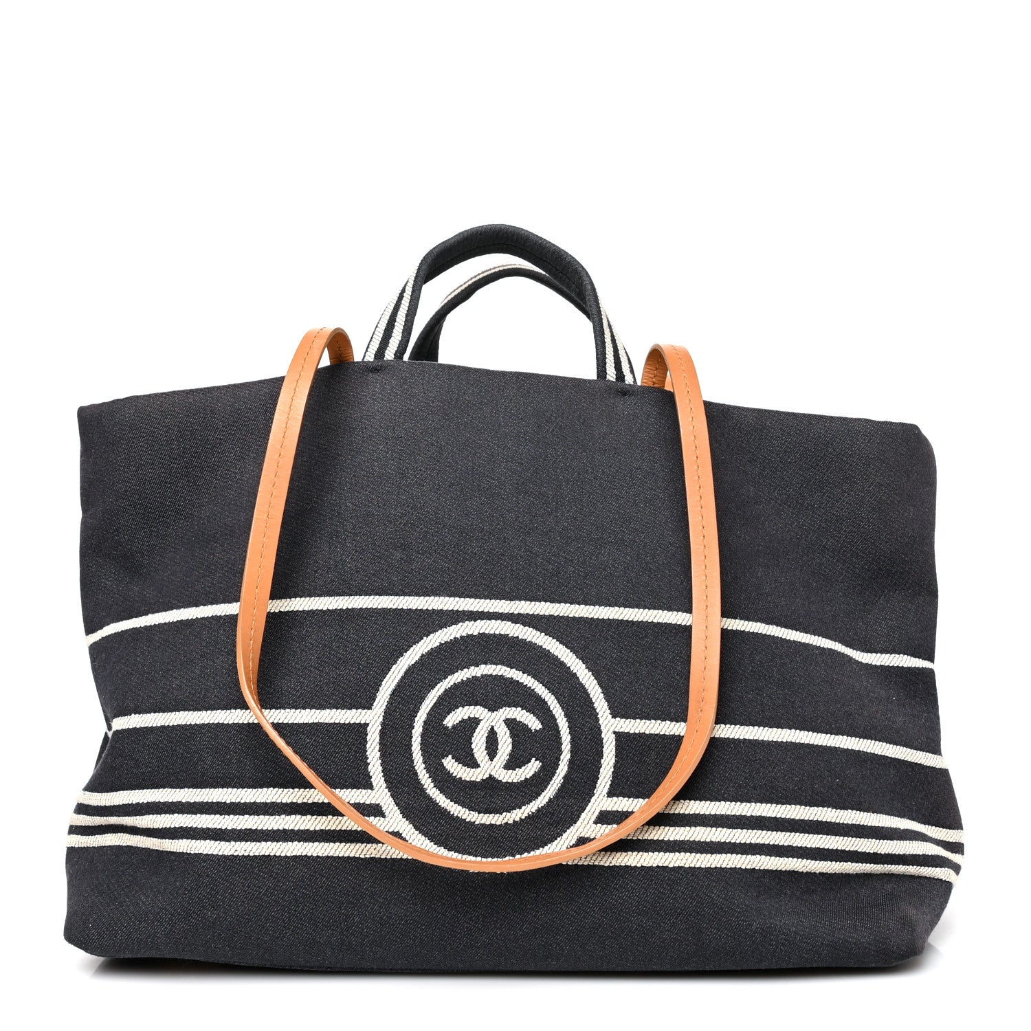 Chanel Denim Large Shopping Tote Blue 1 of 13