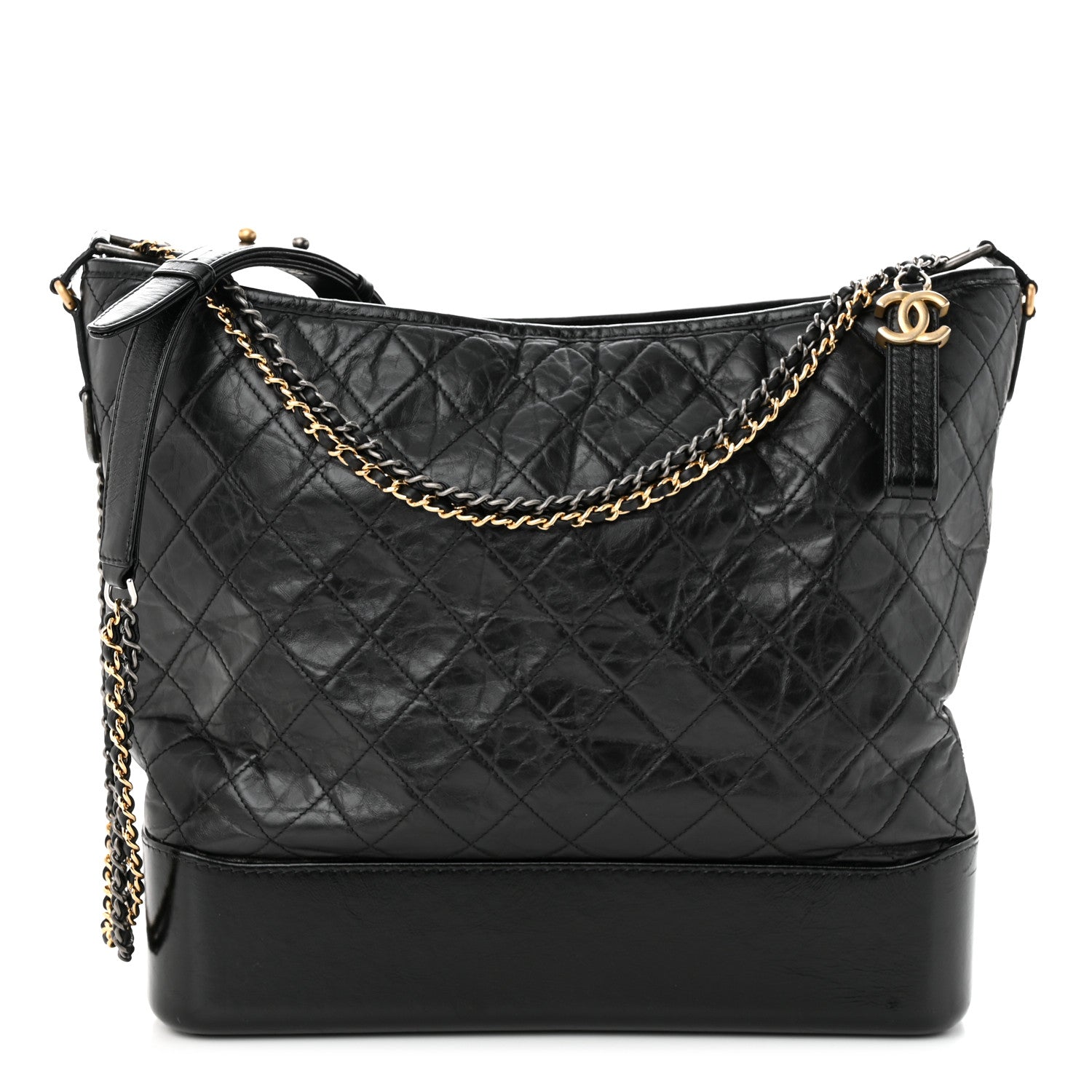 Chanel Aged Calfskin Quilted Maxi Gabrielle Hobo Black 1 of 15