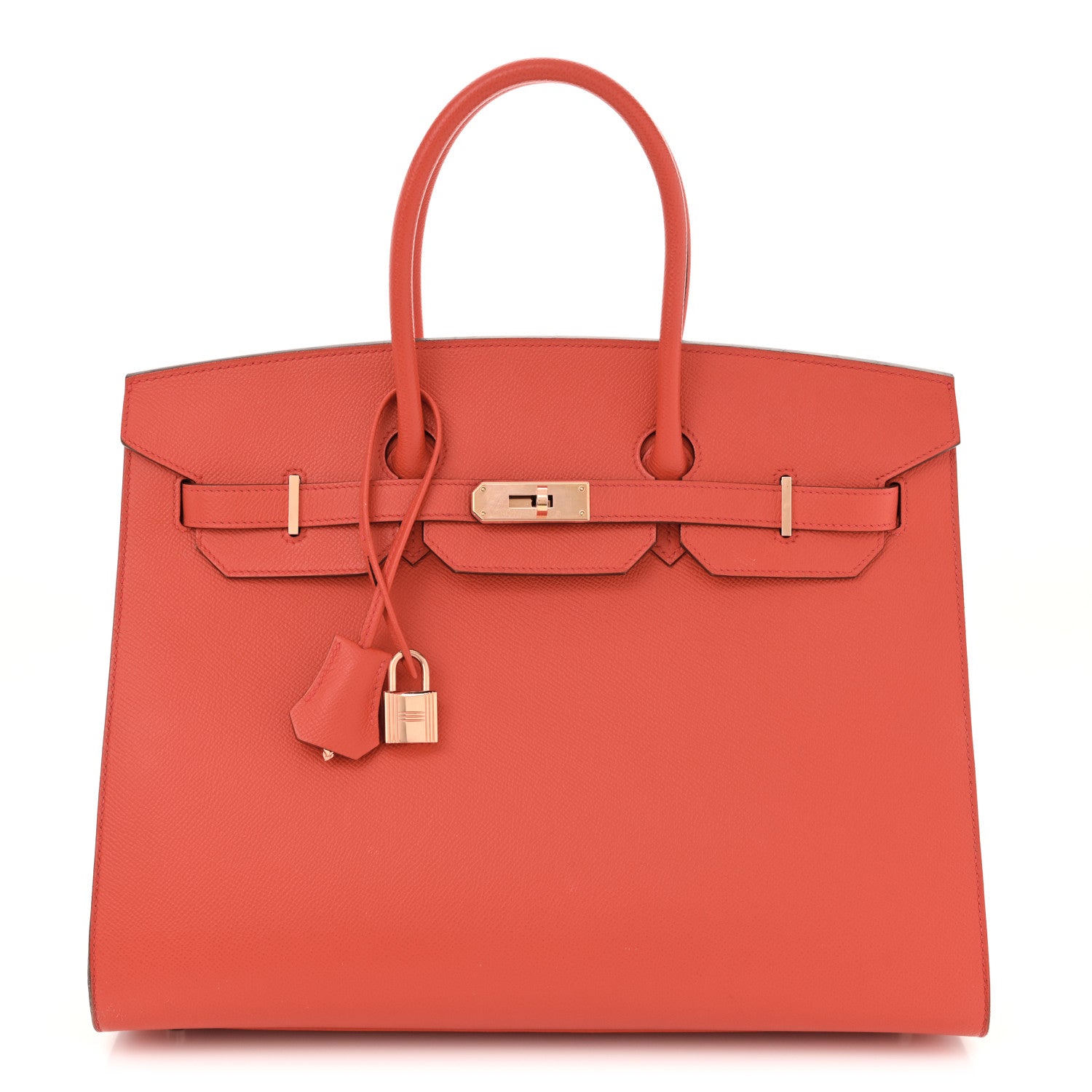 Hermes Epsom Horseshoe Birkin Sellier 35 Rose Texas 1 of 15