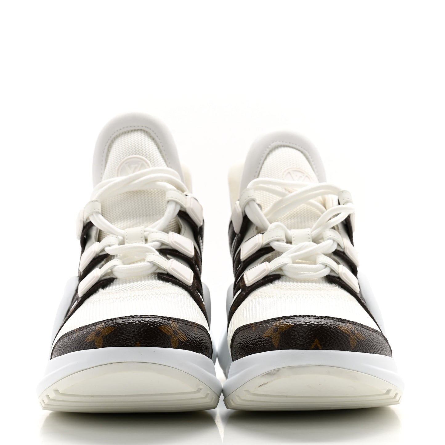 X FORNASETTI Calfskin Technical Nylon LV Archlight Sneaker 38.5 Black