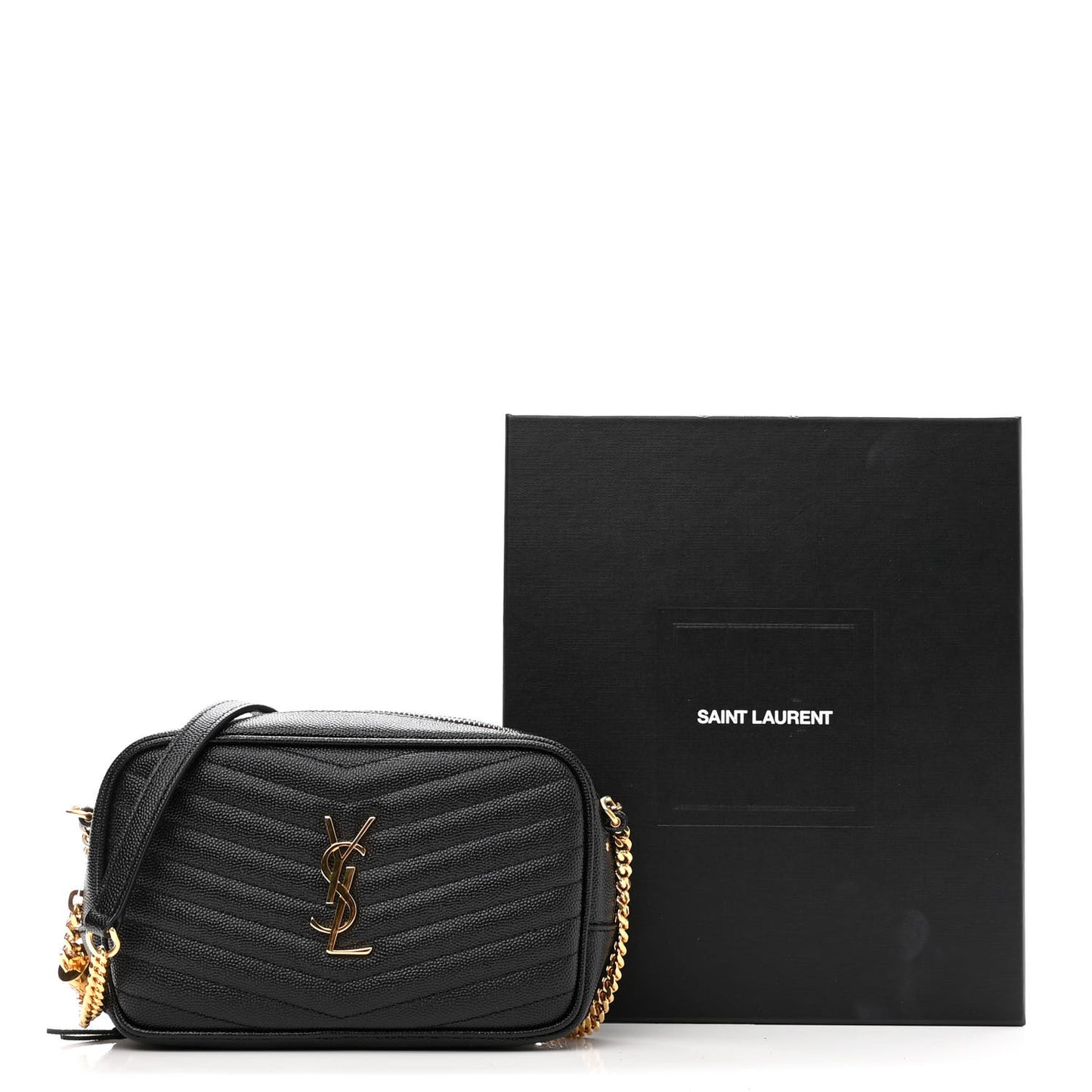 Grain De Poudre Matelasse Monogram Mini Lou Camera Bag Black