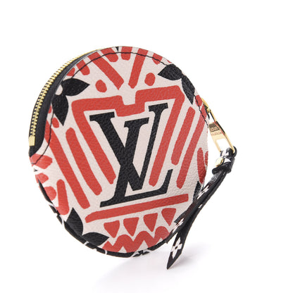 Louis Vuitton Monogram Giant Crafty Round Coin Purse Creme Rouge 2 of 5