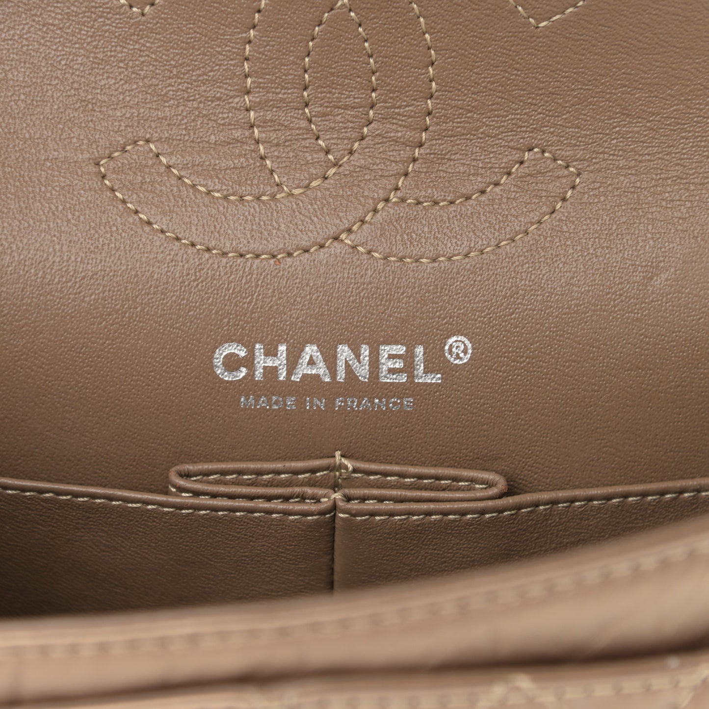Aged Calfskin Quilted 2.55 Reissue 224 Flap Dark Gold