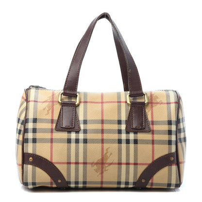 Burberry Haymarket Check Studded Bowler Brown 1 of 11