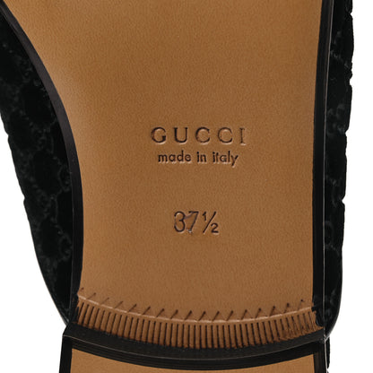 Gucci Velvet GG Monogram Womens Princetown Slippers 37.5 Black 8 of 12