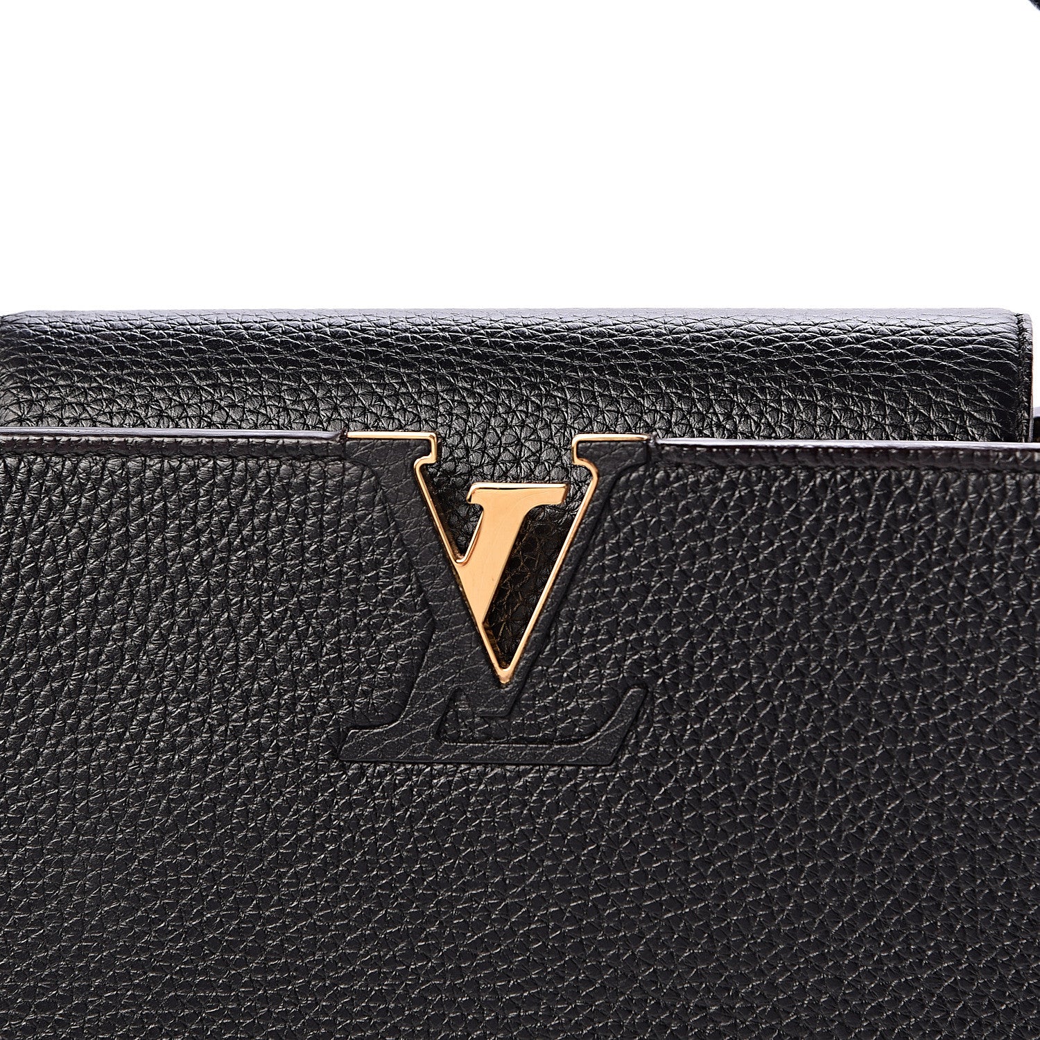 Louis Vuitton Taurillon Capucines MM Black 9 of 9