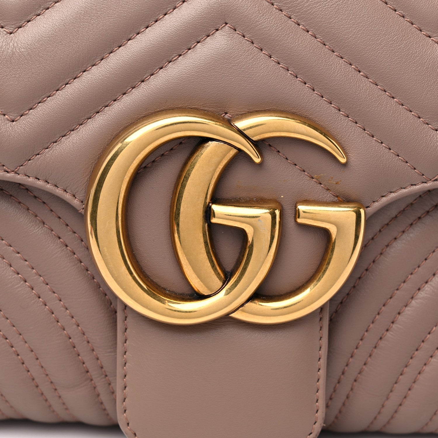 Gucci Calfskin Matelasse Medium GG Marmont Shoulder Bag Porcelain Rose 13 of 13