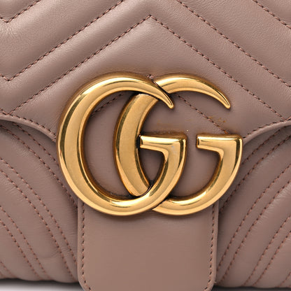 Gucci Calfskin Matelasse Medium GG Marmont Shoulder Bag Porcelain Rose 13 of 13