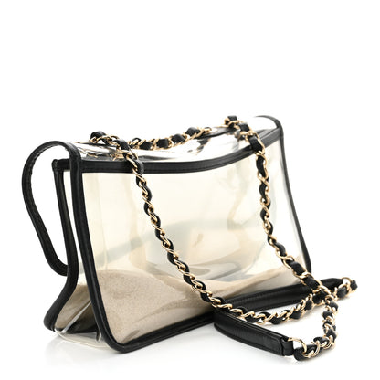Chanel Lambskin PVC Medium Sand By The Sea Flap Black 2 of 11