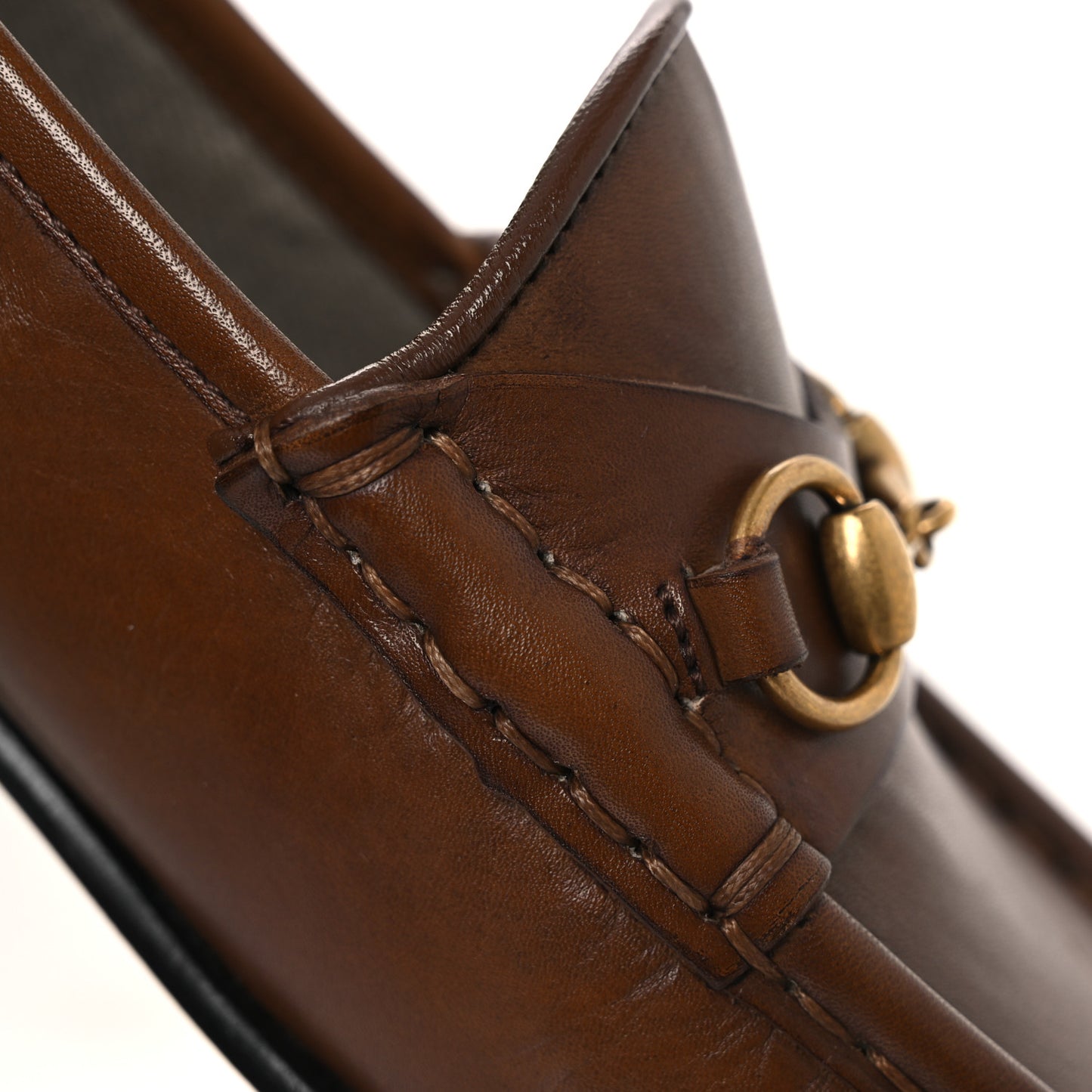 Betis Glamour Calfskin Womens 1953 Horsebit Loafers 37.5 Brown Sugar