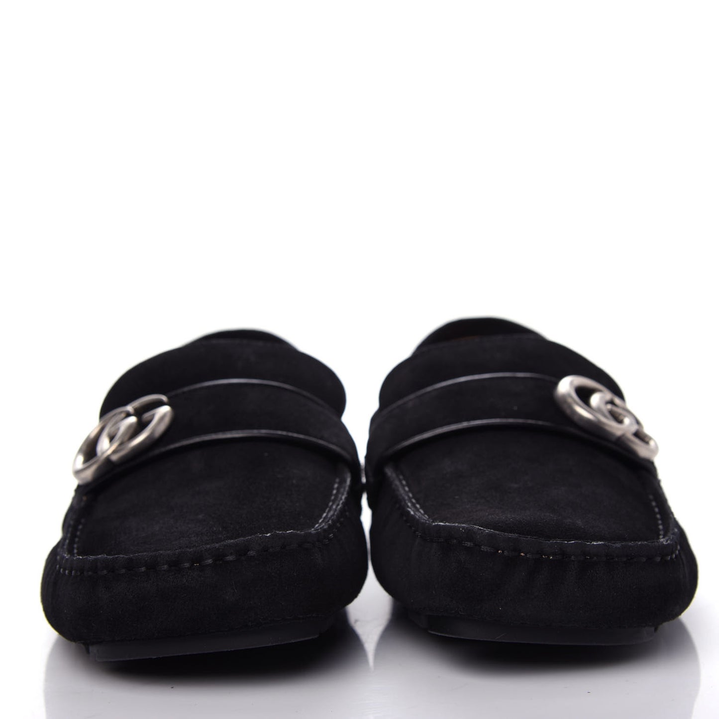 Suede Mens Driver Queen Loafers 8 Black