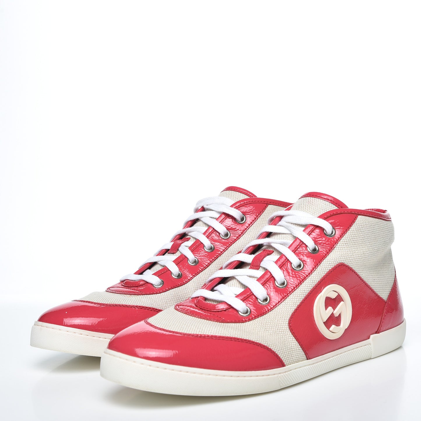 Canvas GG High Top Sneakers 40 Red