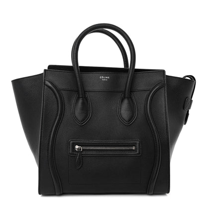 Celine Drummed Calfskin Mini Luggage Black 1 of 13