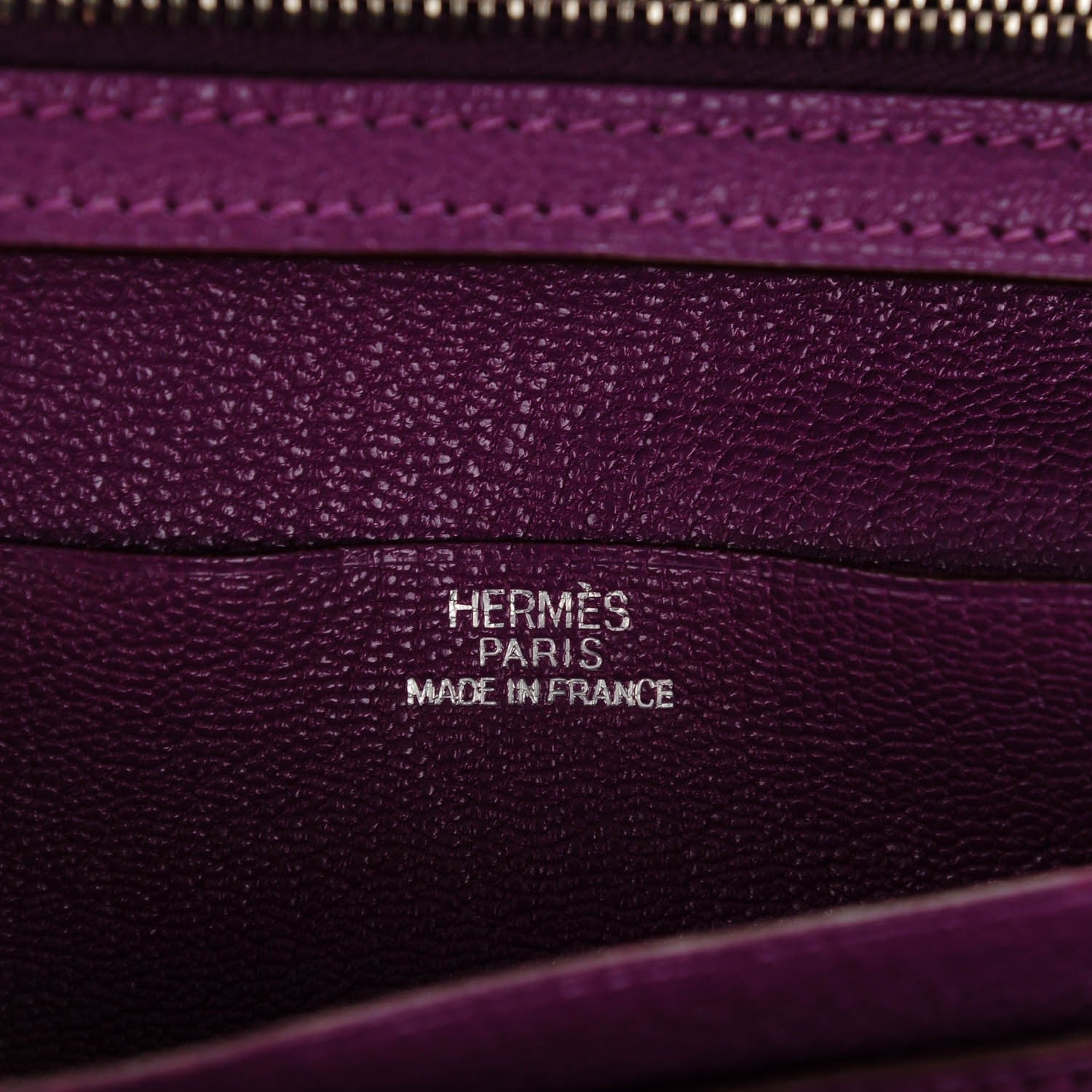 Hermes Chevre Mysore Bearn Gusset Wallet Violet 5 of 7