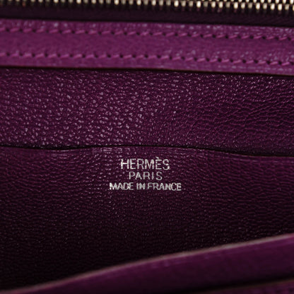 Hermes Chevre Mysore Bearn Gusset Wallet Violet 5 of 7