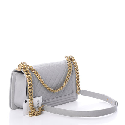 Chanel Caviar Quilted Medium Boy Flap Grey 3 of 9