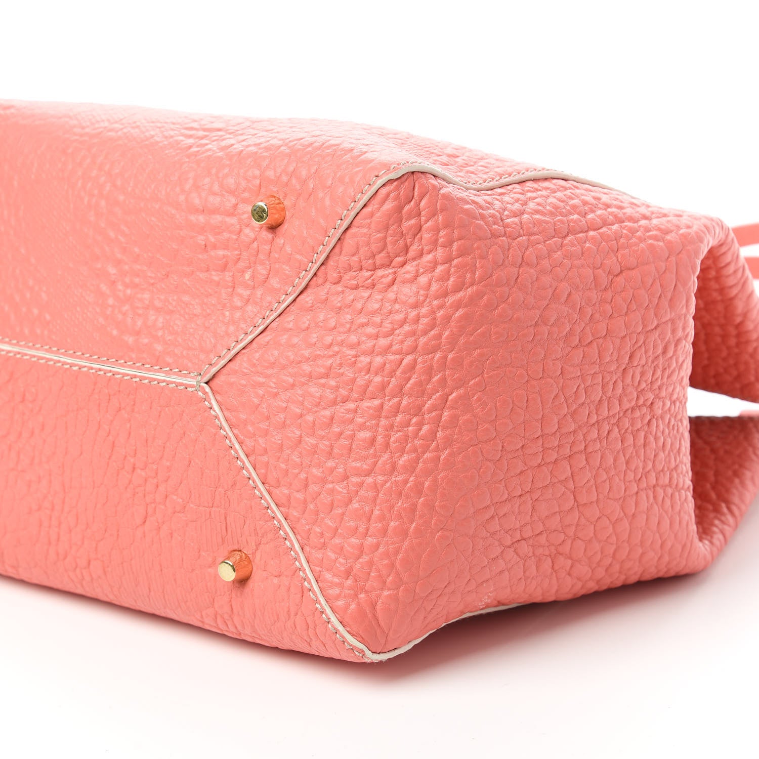 Burberry Signature Grain Calfskin Check Embossed Small Canterbury Tote Rose Pink 7 of 10