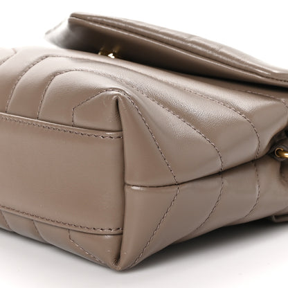 Saint Laurent Calfskin Y Quilted Monogram Toy Loulou Crossbody Bag Taupe 11 of 12