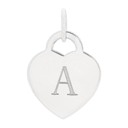Tiffany Sterling Silver Letter A Heart Charm 1 of 5