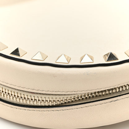Valentino Garavani Calfskin Rockstud Round Crossbody Bag White 14 of 14