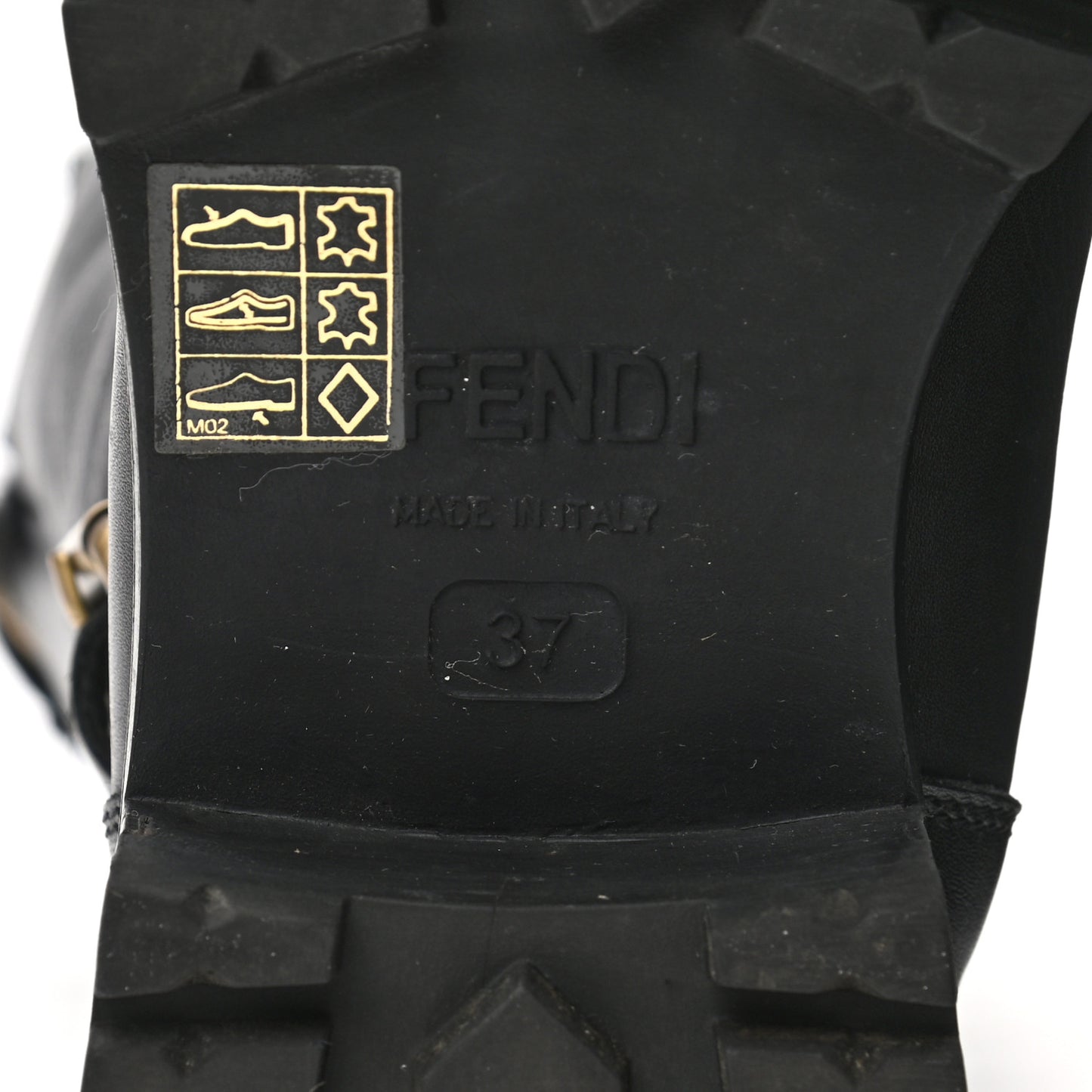 Calfskin Shearling Moto Boots 37 Black