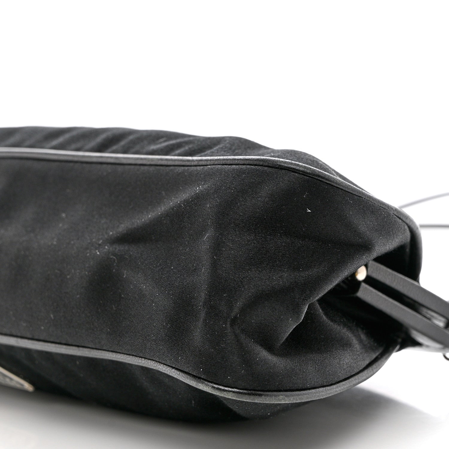 Prada Tessuto Nylon Nappa Kisslock Shoulder Bag Black 10 of 14