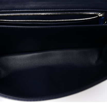 Salvatore Ferragamo Calfskin Small Front Flap Crossbody Bag Navy Blue 5 of 10