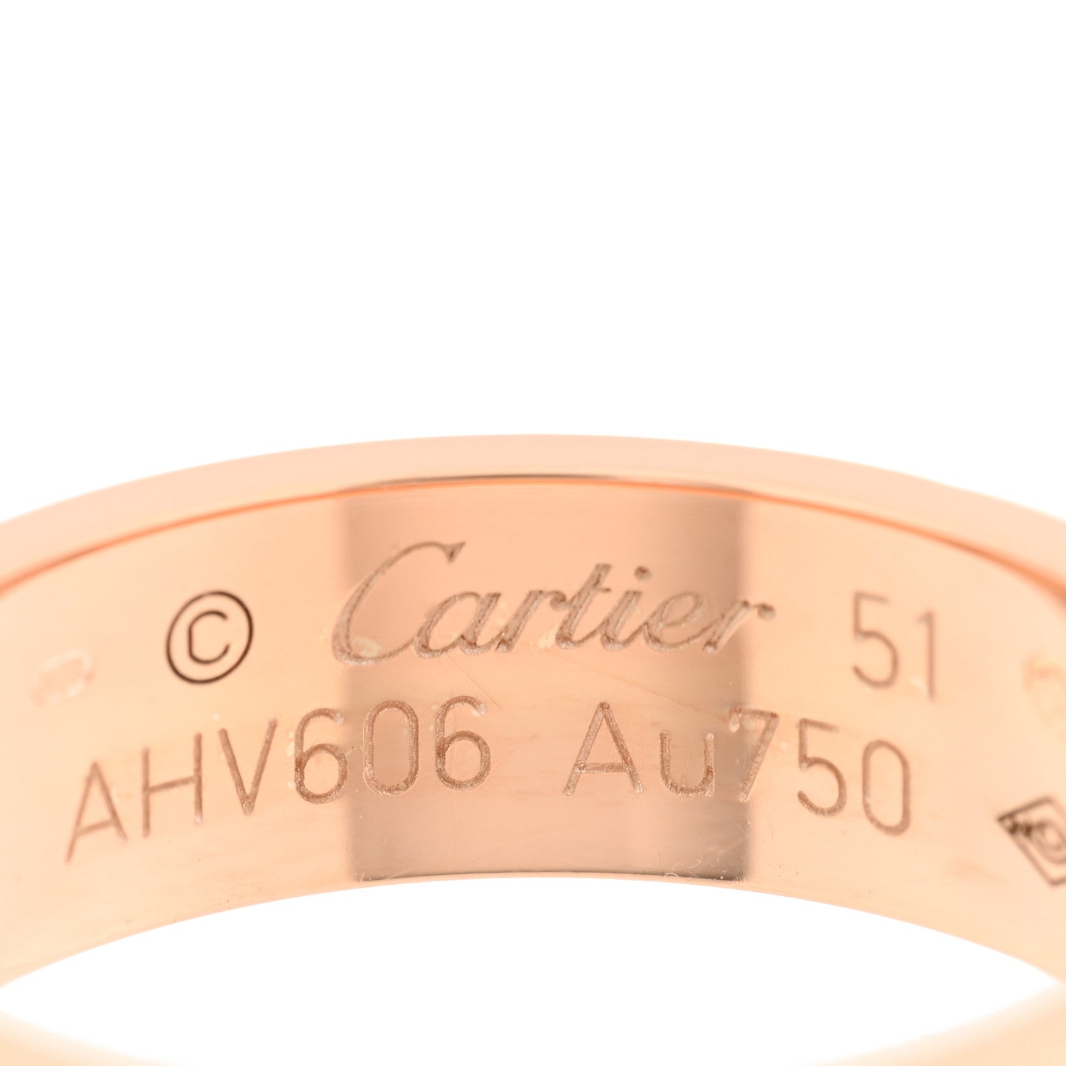 Cartier 18K Pink Gold 5.5mm LOVE Ring 51 5.75 4 of 5