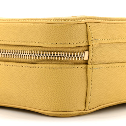 Chanel Caviar Quilted Small CC Filigree Vanity Case Yellow 10 of 14