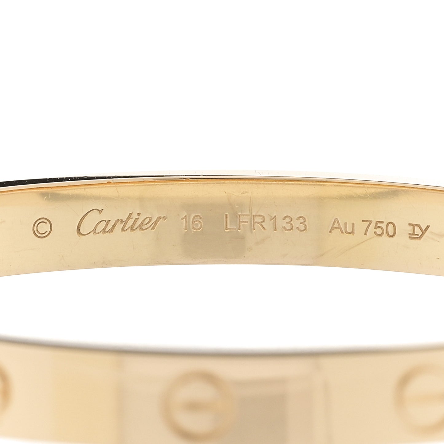 18K Yellow Gold LOVE Bracelet 16