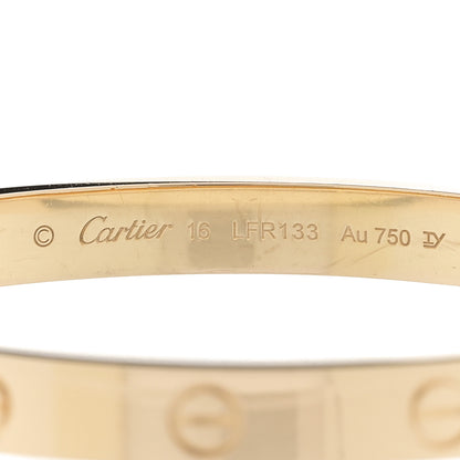 Cartier 18K Yellow Gold LOVE Bracelet 16 4 of 4