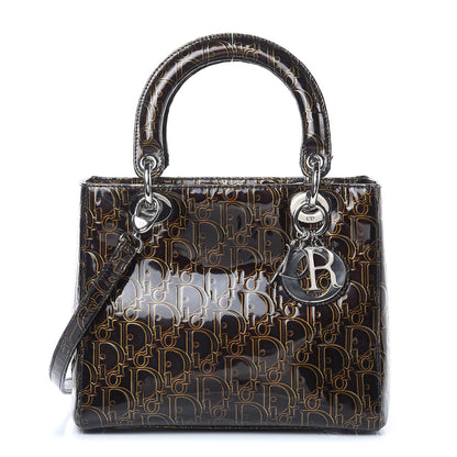 Christian Dior Patent Ultimate Medium Lady Dior Brown 1 of 19