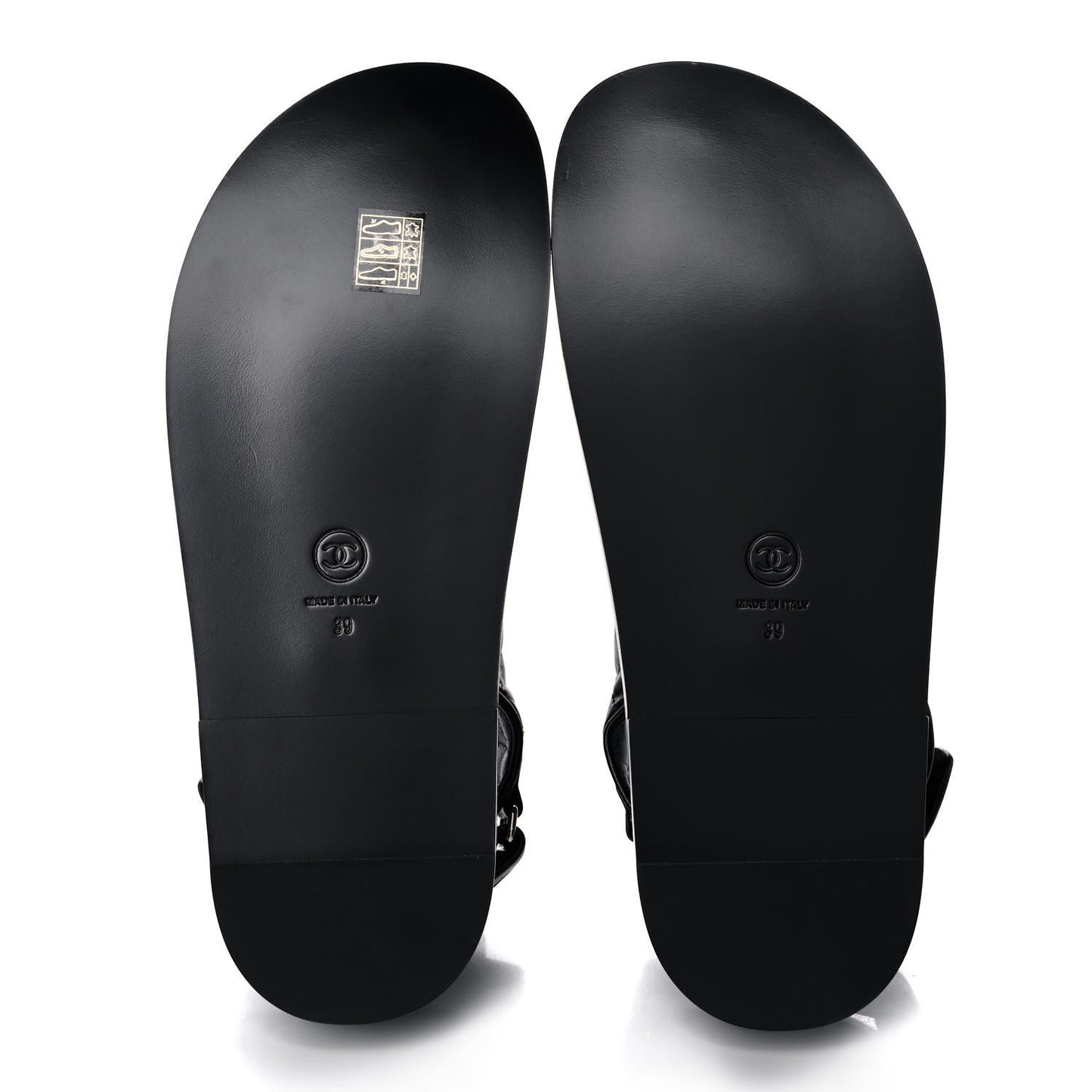 Lambskin Quilted Velcro Dad Sandals 39 So Black