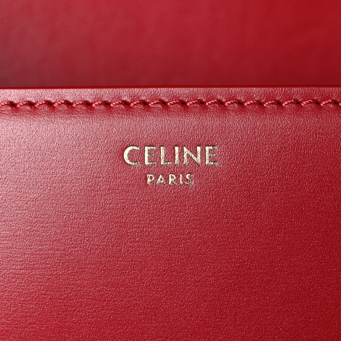 Shiny Calfskin Medium Triomphe Red Red