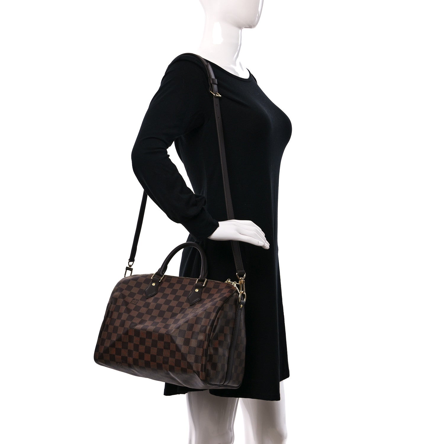 Louis Vuitton Damier Ebene Speedy Bandouliere 30 2 of 13
