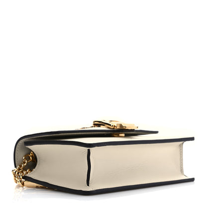 Gucci Calfskin Super Mini Sylvie Chain Shoulder Bag White 4 of 9