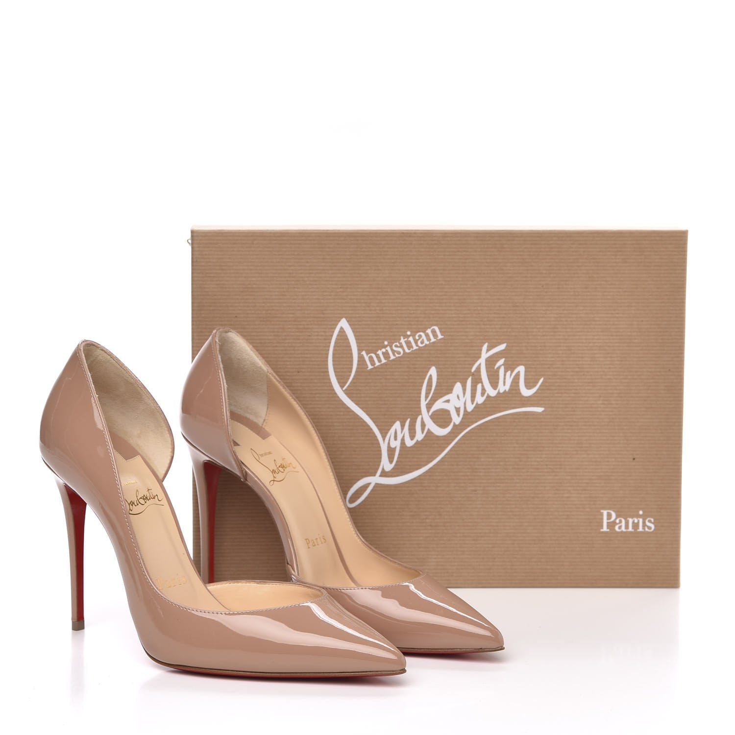 Christian Louboutin Patent Iriza 100 Pumps 36.5 Nude 8 of 8