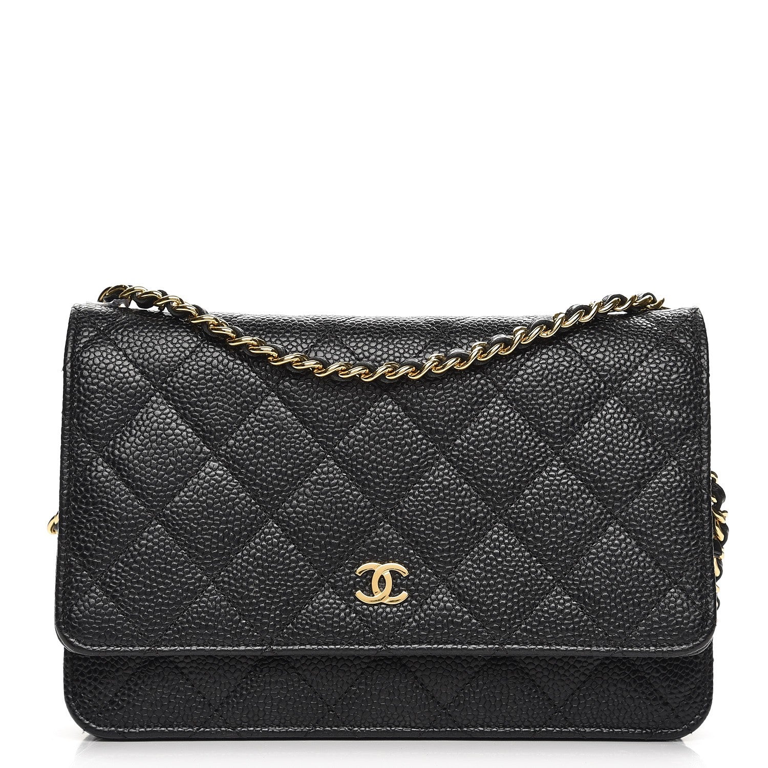 Chanel Caviar Quilted Wallet On Chain WOC Black 1 of 9