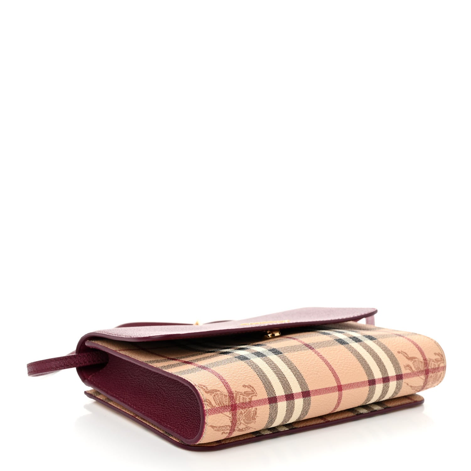 Burberry Haymarket Check Small Loxley Crossbody Dark Plum 4 of 9