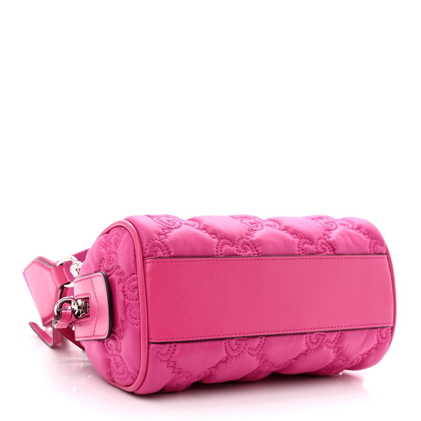 Nylon Calfskin Enamel GG Matelasse Mini Bowler Bag Lovely