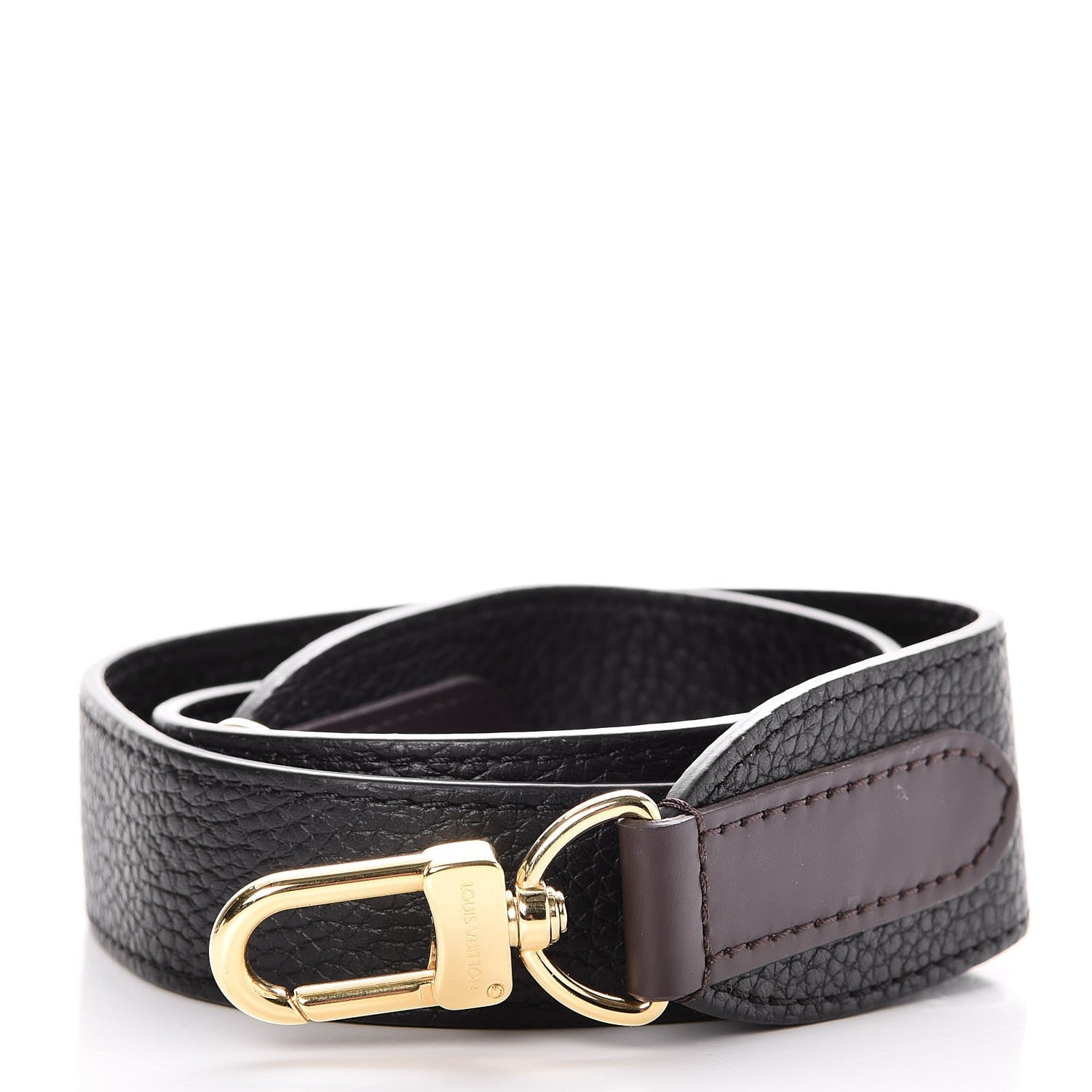 Louis Vuitton Calfskin Jersey Shoulder Strap Black 1 of 3