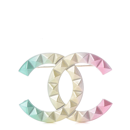 Chanel Metal Studded CC Rainbow Brooch Multicolor 1 of 5